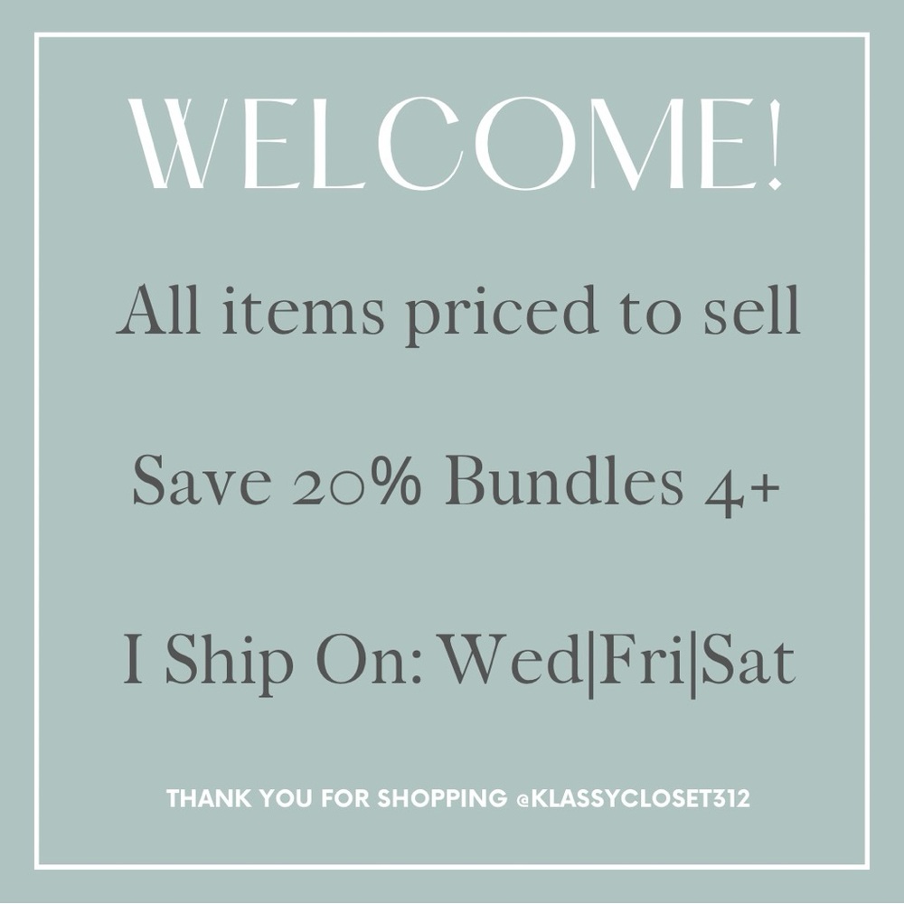 Thank you for shopping KlassyCloset312!